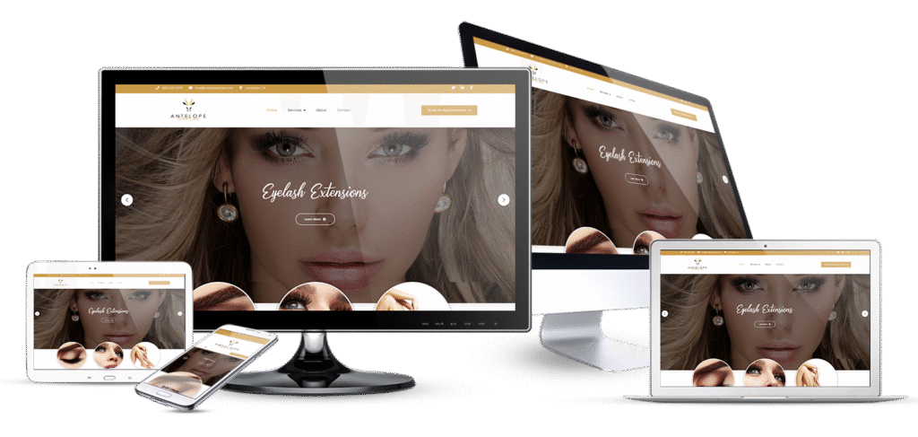 Antelope Lashes multi device mockup